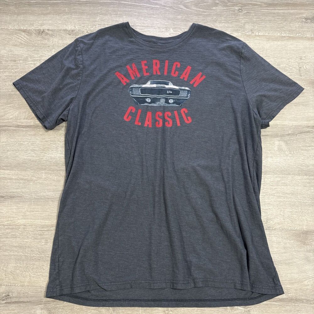 Camaro Shirt American Classic Car Gray Men's Tee 2XL General Motors GM